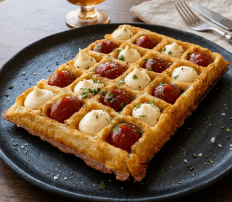 Gofre de Patata con Salsas