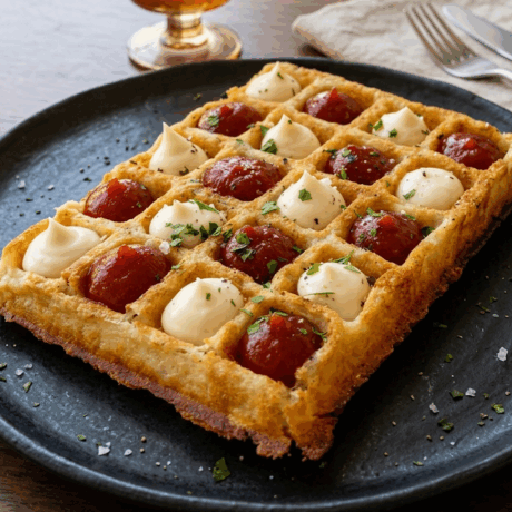 Gofre de Patata con Salsas