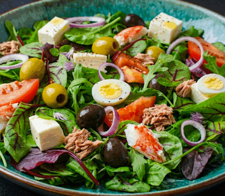 Ensalada con Atún y Cangrejo