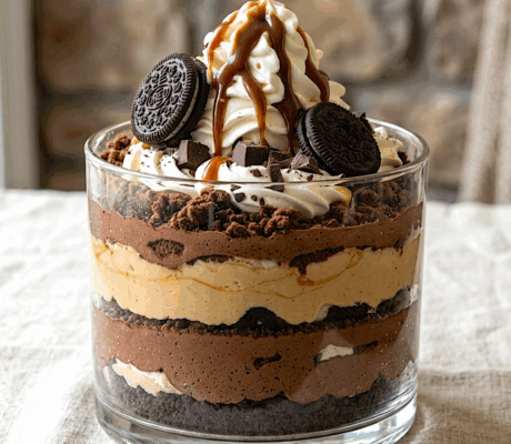 Copa Oreo de Crema de Queso al Chocolate y Crema de Whisky