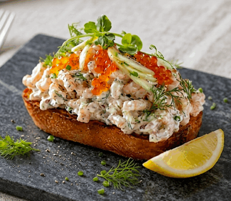 Tostada Skagen