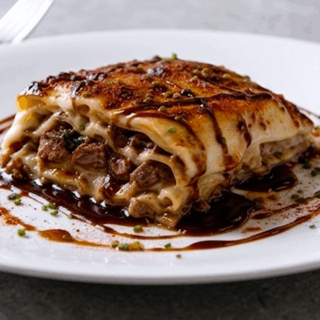 Lasagna de Rabo de Toro