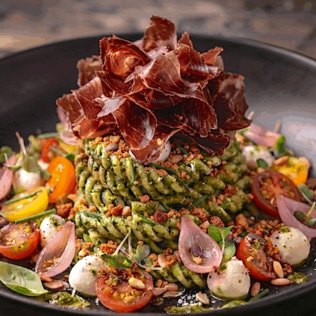 Ensalada de Pasta Ibérica al Pesto
