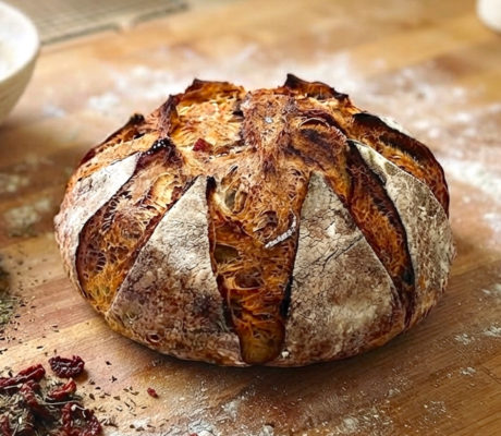 Pan de Tomate con Albahaca y Orégano