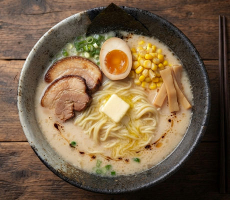 Ramen Tonkotsu-Shoyu W-Soup con Mantequilla estilo Sapporo