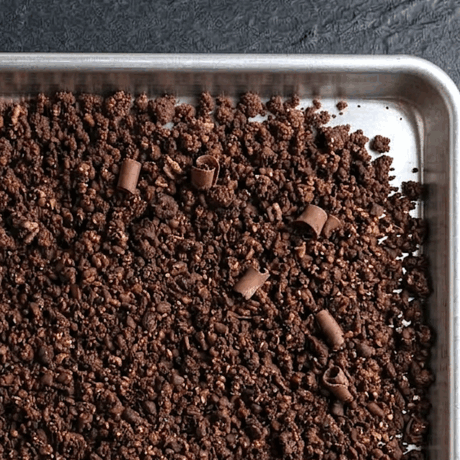Crumble de Cacao con Canela y Café